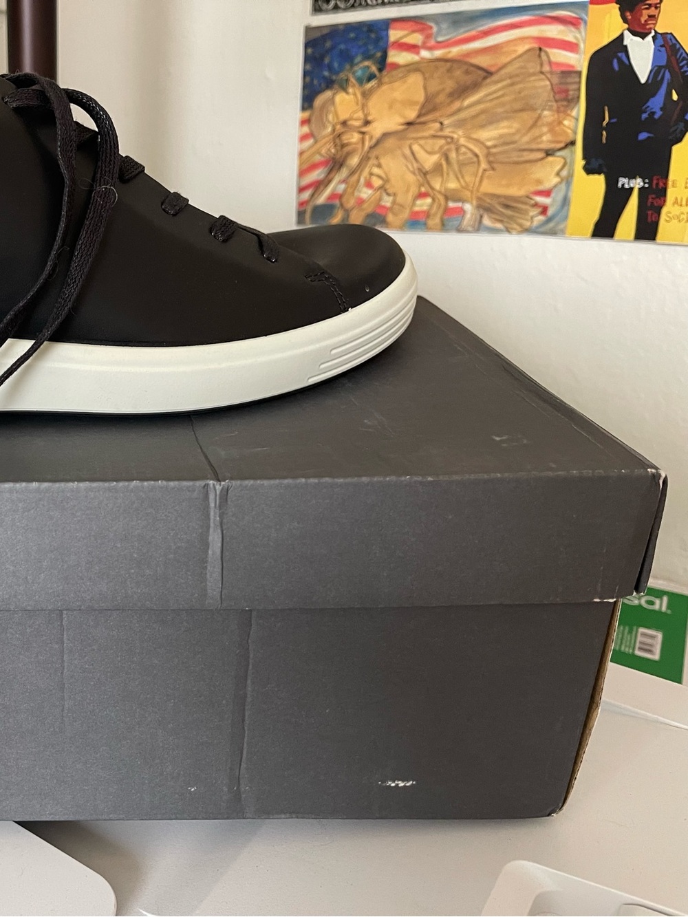 Ecco Black Low-Top Sneakers with White Cupsole